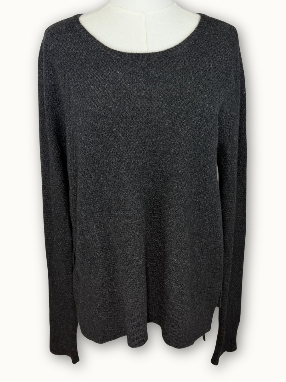 Vince Charcoal Gray Yak & Wool Side Button Sweater M